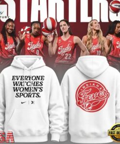 Indiana Fever Everyone Watches Womens Sports White Hoodie