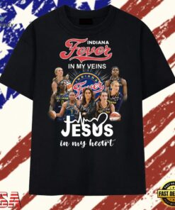Indiana Fever In My Veins Jesus In My Heart Team Graphic 2026 T Shirt , Trendy 2D Print Shirt Indiana Fever IN MY Veins Jesus IN MY Heart Team Graphic 2026 T Shirt