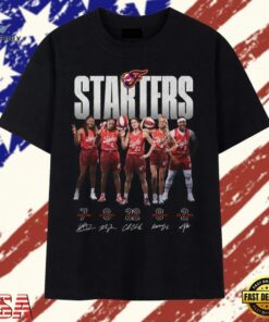 Indiana Fever Starters Caitlin Clark Kelsey Mitchell Signatures T Shirt , Trendy 2D Print Shirt Indiana Fever Starters Caitlin Clark Kelsey Mitchell Signatures T Shirt