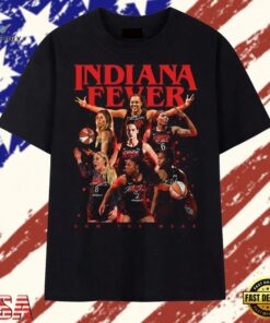 Indiana Fever Vintage Red Logo Basketball Roster Graphic T Shirt , Trendy 2D Print Shirt Indiana Fever Vintage Red Logo Basketball Roster Graphic T Shirt