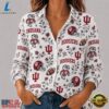 Indiana Hoosiers NCAA College Spirit Blossoms Women Casual Shirt, Trendy NCAA Women Shirt Indiana Hoosiers Ncaa College Spirit Blossoms Women Casual Shirt