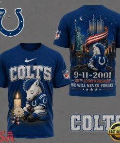 Indianapolis Colts NFL 9 11 25th Anniversary Never Forget Memorial 3D T Shirt, Sports Fans 3D Shirt Indianapolis Colts Nfl 9 11 25th Anniversary Never Forget Memorial 3D T Shirt