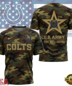 Indianapolis Colts NFL Veterans US Army Camo New Design 3D Shirt , Sports Fans 3D Shirt Indianapolis Colts Nfl Veterans US Army Camo New Design 3D Shirt