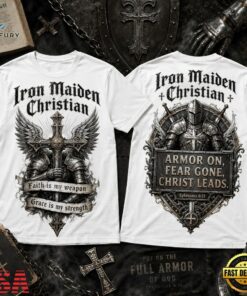 Iron Maiden Christian Armor On Fear Gone 3D Shirt, Trending Music 3D Tee Iron Maiden Christian Armor ON Fear Gone 3D Shirt