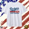 Jackie Robinson Los Angeles Dodgers 42 signature T Shirt, Trendy 2D Print Shirt Jackie Robinson Los Angeles Dodgers 42 Signature T Shirt