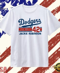 Jackie Robinson Los Angeles Dodgers 42 signature T Shirt, Trendy 2D Print Shirt Jackie Robinson Los Angeles Dodgers 42 Signature T Shirt