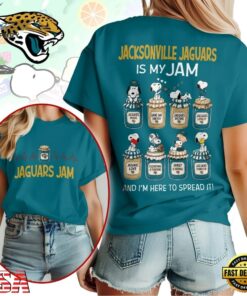 Jacksonville Jaguars NFL Jam Snoopy Peanuts Football Fan 3D Shirt, Sports Fans 3D Shirt Jacksonville Jaguars Nfl Jam Snoopy Peanuts Football Fan 3D Shirt