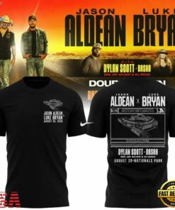 Jason Aldean and Luke Bryan x Washington Nationals 2026 T Shirt, Trending Music 3D Tee Jason Aldean And Luke Bryan X Washington Nationals 2026 T Shirt