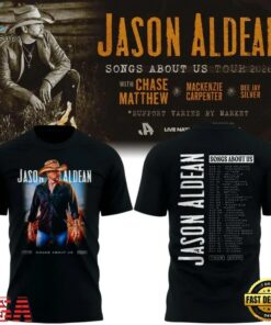 Jason Aldean Songs About Us Tour 2026 Limited Edition T Shirt, Trending Music 3D Tee Jason Aldean Songs About US Tour 2026 Limited Edition T Shirt