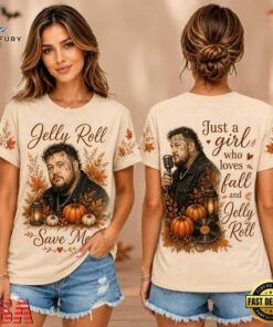Jelly Roll Autumn Pumpkin Portrait Unisex 3D Shirt , Music Design T Shirt Jelly Roll Autumn Pumpkin Portrait Unisex 3D Shirt