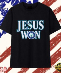 Jesus Won Seattle Mariners Baseball Logo 2026 T Shirt , Trendy 2D Print Shirt Jesus Won Seattle Mariners Baseball Logo 2026 T Shirt