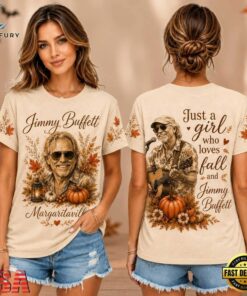 Jimmy Buffett Autumn Leaves Pumpkin Graphic Unisex 3D Shirt , Music Design T Shirt Jimmy Buffett Autumn Leaves Pumpkin Graphic Unisex 3D Shirt