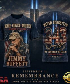 Jimmy Buffett Tribute Portrait Twin Towers 343 3D Shirt, Trending Music 3D Tee Jimmy Buffett Tribute Portrait Twin Towers 343 3D Shirt