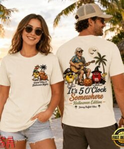 Jimmy Buffett x M&M Halloween 3D Shirt, Trending Music 3D Tee Jimmy Buffett X M M Halloween 3D Shirt