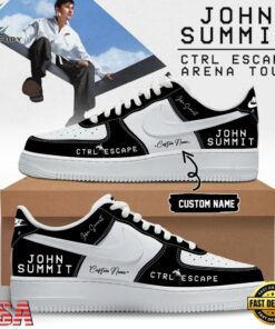 John Summit CTRL ESCAPE Arena Tour 2026 Black Air Force 1 Shoes Sneakers , Music Lover AF1 Shoes John Summit Ctrl Escape Arena Tour 2026 Black Air Force 1 Shoes Sneakers