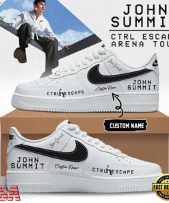 John Summit CTRL ESCAPE Arena Tour 2026 White Air Force 1 Shoes Sneakers , Music Lover AF1 Shoes John Summit Ctrl Escape Arena Tour 2026 White Air Force 1 Shoes Sneakers