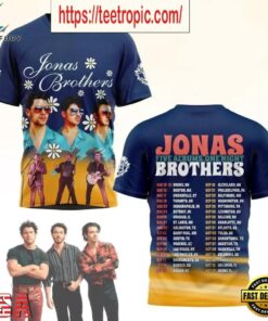 Jonas Brothers Five Albums One Night 3D T Shirt , Music Fans Shirt Jonas Brothers Five Albums One Night 3D T Shirt
