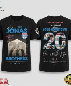 Jonas Brothers Greetings from Your Hometown Tour Black 3D Shirt , Music Fans Shirt Jonas Brothers Greetings From Your Hometown Tour Black 3D Shirt