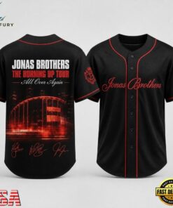 Jonas Brothers Merch The Burning Up Tour 2026 Baseball Jersey Shirt , Music Artist Baseball Jersey Jonas Brothers Merch The Burning UP Tour 2026 Baseball Jersey Shirt