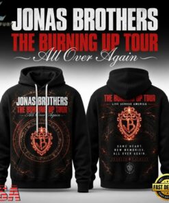 Jonas Brothers The Burning Up Tour 2026 All Over Print Hoodie , Music Fans Shirt Jonas Brothers The Burning UP Tour 2026 All Over Print Hoodie