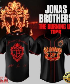Jonas Brothers The Burning Up Tour 2026 Baseball Jersey, Music Artist Baseball Jersey Jonas Brothers The Burning UP Tour 2026 Baseball Jersey