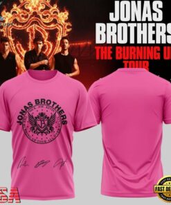Jonas Brothers The Burning Up Tour 2026 Pink T Shirt, Trending Music 3D Tee Jonas Brothers The Burning UP Tour 2026 Pink T Shirt