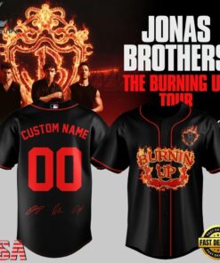 Jonas Brothers The Burning Up Tour 2026 Signature Custom Baseball Jersey, Music Artist Baseball Jersey Jonas Brothers The Burning UP Tour 2026 Signature Custom Baseball Jersey