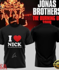 Jonas Brothers The Burning Up Tour 2026 Signature I Love Nick T Shirt, Trending Music 3D Tee Jonas Brothers The Burning UP Tour 2026 Signature I Love Nick T Shirt