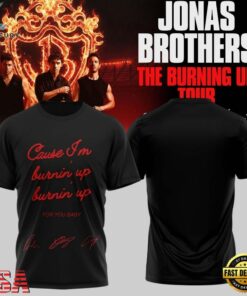 Jonas Brothers The Burning Up Tour 2026 Signature T Shirt, Trending Music 3D Tee Jonas Brothers The Burning UP Tour 2026 Signature T Shirt