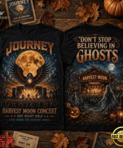 Journey Harvest Moon Halloween 2026 3D Shirt , Trending Music 3D Tee Journey Harvest Moon Halloween 2026 3D Shirt