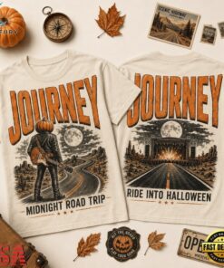 Journey Midnight Road Trip Halloween 3D Shirt, Trending Music 3D Tee Journey Midnight Road Trip Halloween 3D Shirt