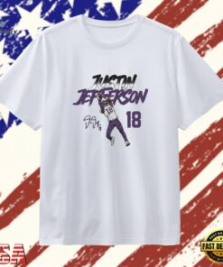Justin Jefferson pose signature Minnesota Vikings , Trendy 2D Print Shirt Justin Jefferson Pose Signature Minnesota Vikings