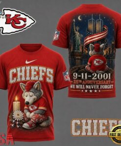 Kansas City Chiefs NFL 9 11 25th Anniversary Never Forget Memorial 3D T Shirt, Sports Fans 3D Shirt Kansas City Chiefs Nfl 9 11 25th Anniversary Never Forget Memorial 3D T Shirt