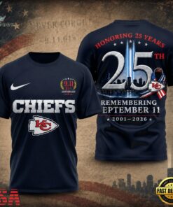 Kansas City Chiefs NFL Honoring 25 Years Remembering September 11 T Shirt, Sports Fans 3D Shirt Kansas City Chiefs Nfl Honoring 25 Years Remembering September 11 T Shirt