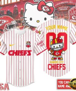 Kansas City Chiefs NFL Kitty Game Day Custom Baseball Jersey Shirt , NFL Baseball Shirt Kansas City Chiefs Nfl Kitty Game Day Custom Baseball Jersey Shirt