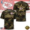 Kansas City Chiefs NFL Veterans US Army Camo New Design 3D Shirt , Sports Fans 3D Shirt Kansas City Chiefs Nfl Veterans US Army Camo New Design 3D Shirt