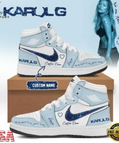 KaRol G Album NO ME ARREPIENTO DE SENTIR TANTO Air Jordan 1 Hightop Shoes , Music Shoes Karol G Album NO ME Arrepiento DE Sentir Tanto Air Jordan 1 Hightop Shoes