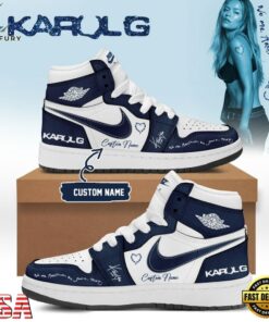 KaRol G Album NO ME ARREPIENTO DE SENTIR TANTO Custom Blue Air Jordan 1 Shoes , Music Shoes Karol G Album NO ME Arrepiento DE Sentir Tanto Custom Blue Air Jordan 1 Shoes
