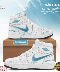 KaRol G Album NO ME ARREPIENTO DE SENTIR TANTO Custom White Air Jordan 1 Shoes , Music Shoes Karol G Album NO ME Arrepiento DE Sentir Tanto Custom White Air Jordan 1 Shoes