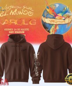 Karol G VIAJANDO POR EL MUNDO TROPITOUR New Design Hoodie , Music Design T Shirt Karol G Viajando Por EL Mundo Tropitour New Design Hoodie