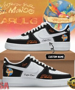 Karol G VIAJANDO POR EL MUNDO TROPITOUR Signed 2026 Black Air Force 1 Shoes