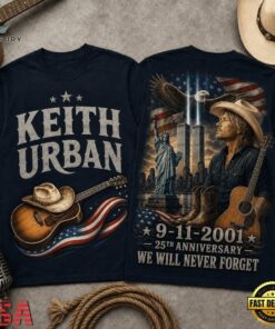 Keith Urban 911 Memorial 25th Anniversary 3D Shirt, Trending Music 3D Tee Keith Urban 911 Memorial 25th Anniversary 3D Shirt
