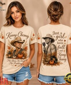 Kenny Chesney Autumn Pumpkin Portrait 2026 Unisex 3D Shirt , Music Design T Shirt Kenny Chesney Autumn Pumpkin Portrait 2026 Unisex 3D Shirt