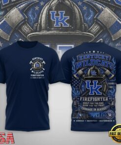 Kentucky Wildcats 2026 NCAA Firefighter Built for the Fire 3D Shirt , NCAA 3D Graphic Tee Kentucky Wildcats 2026 Ncaa Firefighter Built For The Fire 3D Shirt