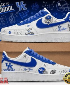 Kentucky Wildcats 2026 NCAA Football Back To School Air Force 1 Shoes Sneakers , NCAA New Design Shoes Kentucky Wildcats 2026 Ncaa Football Back TO School Air Force 1 Shoes Sneakers