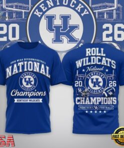 Kentucky Wildcats NCAA Road to Glory 2026 Football Champions 3D Shirt , NCAA 3D Graphic Tee Kentucky Wildcats Ncaa Road TO Glory 2026 Football Champions 3D Shirt