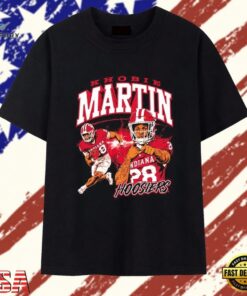 Khobie Martin graphic Indiana Hoosiers T Shirt, Trendy 2D Print Shirt Khobie Martin Graphic Indiana Hoosiers T Shirt
