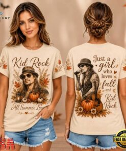 Kid Rock Autumn Leaves Pumpkin Graphic Unisex 3D Shirt , Music Design T Shirt Kid Rock Autumn Leaves Pumpkin Graphic Unisex 3D Shirt