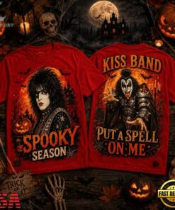 KISS Band Halloween Moon Paul Stanley And Gene Simmons Spooky Season 3D Shirt , Music Fans Shirt Kiss Band Halloween Moon Paul Stanley And Gene Simmons Spooky Season 3D Shirt