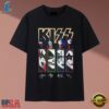 KISS Rock Band Portrait Graphic Signatures Vintage Music T Shirt, Music 2D Graphic Tee Kiss Rock Band Portrait Graphic Signatures Vintage Music T Shirt